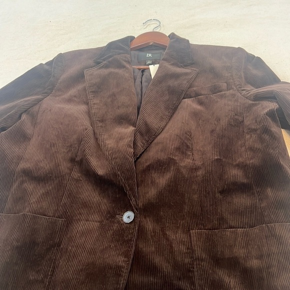 NWT Banana Republic Women’s Dark Brown Corduroy Single Button Blazer size 18 - Picture 3 of 13